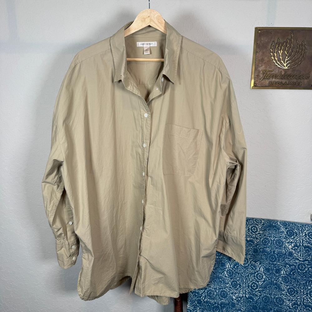Banana Republic Beige Button-Down Shirt